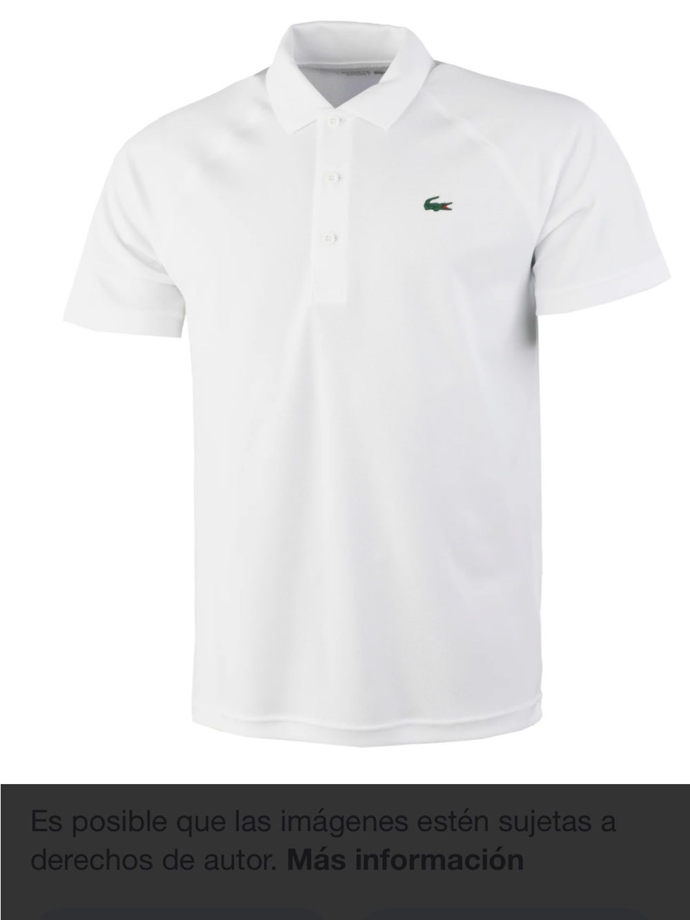 Lacoste Men’s White Performance Tennis Polo Shirt